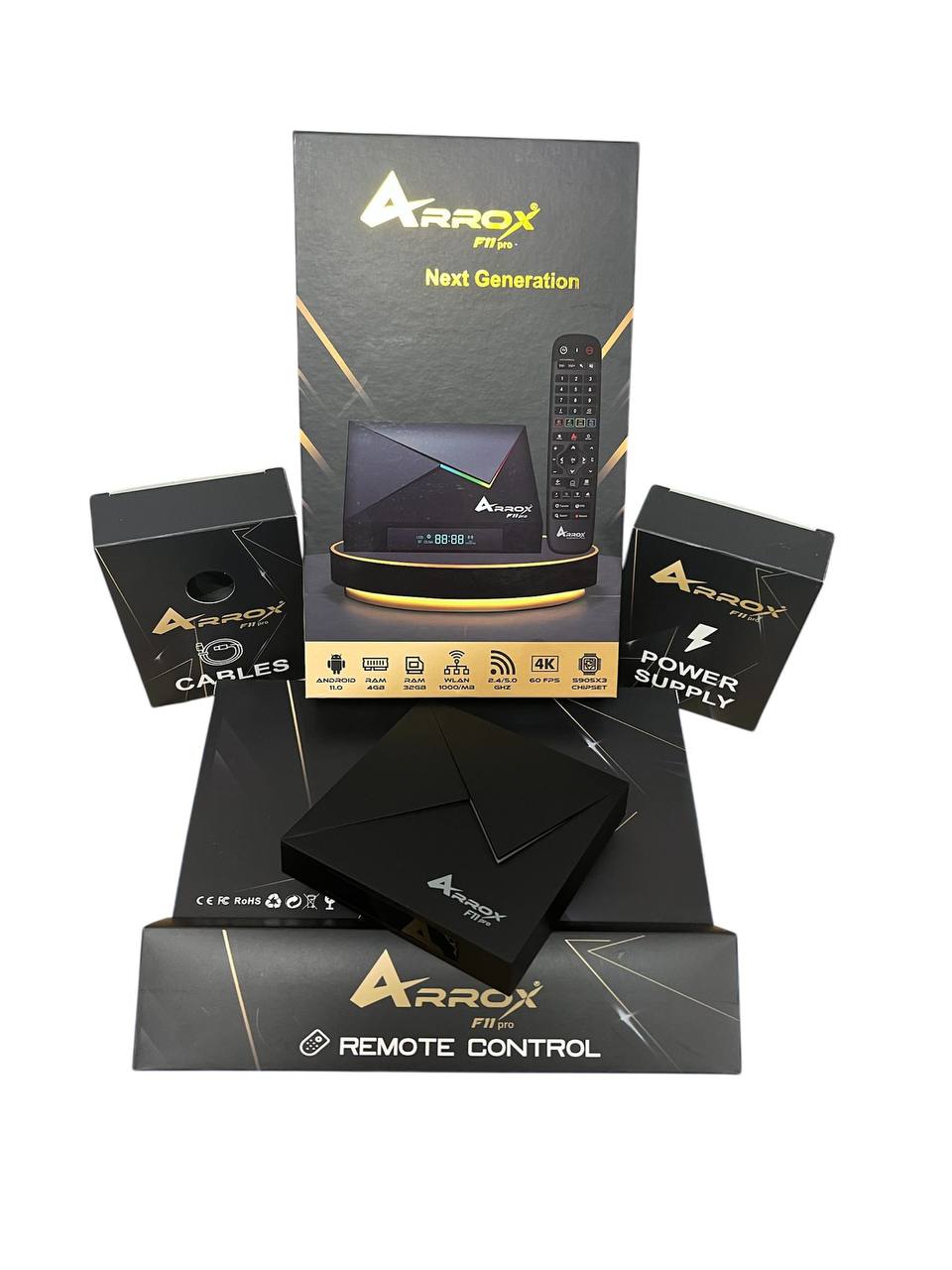 ☑️ ArroX F11 PRO *LED-Receiver* 8K 30FPS, 4K 60FPS Android 11.0 Dual Wifi Streaming Box