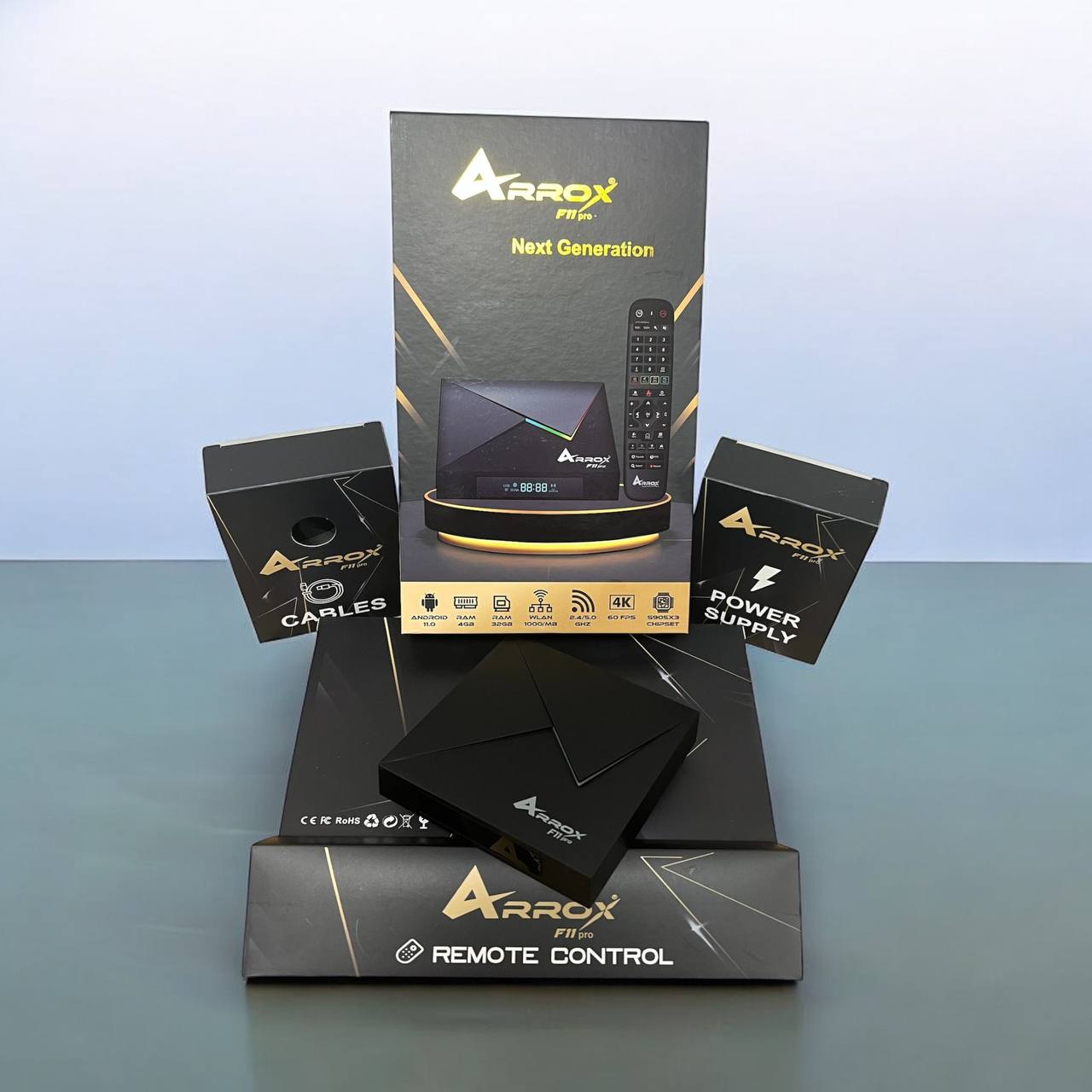 ☑️ ArroX F11 PRO *LED-Receiver* 8K 30FPS, 4K 60FPS Android 11.0 Dual Wifi Streaming Box