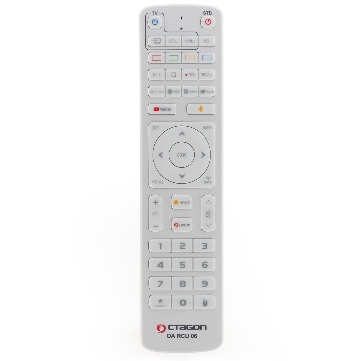 Octagon SPIRIT White Edition 4K UHD Android 11 Receiver (HDR10+, Widevine L1, Dual-WiFi, LAN, BT)