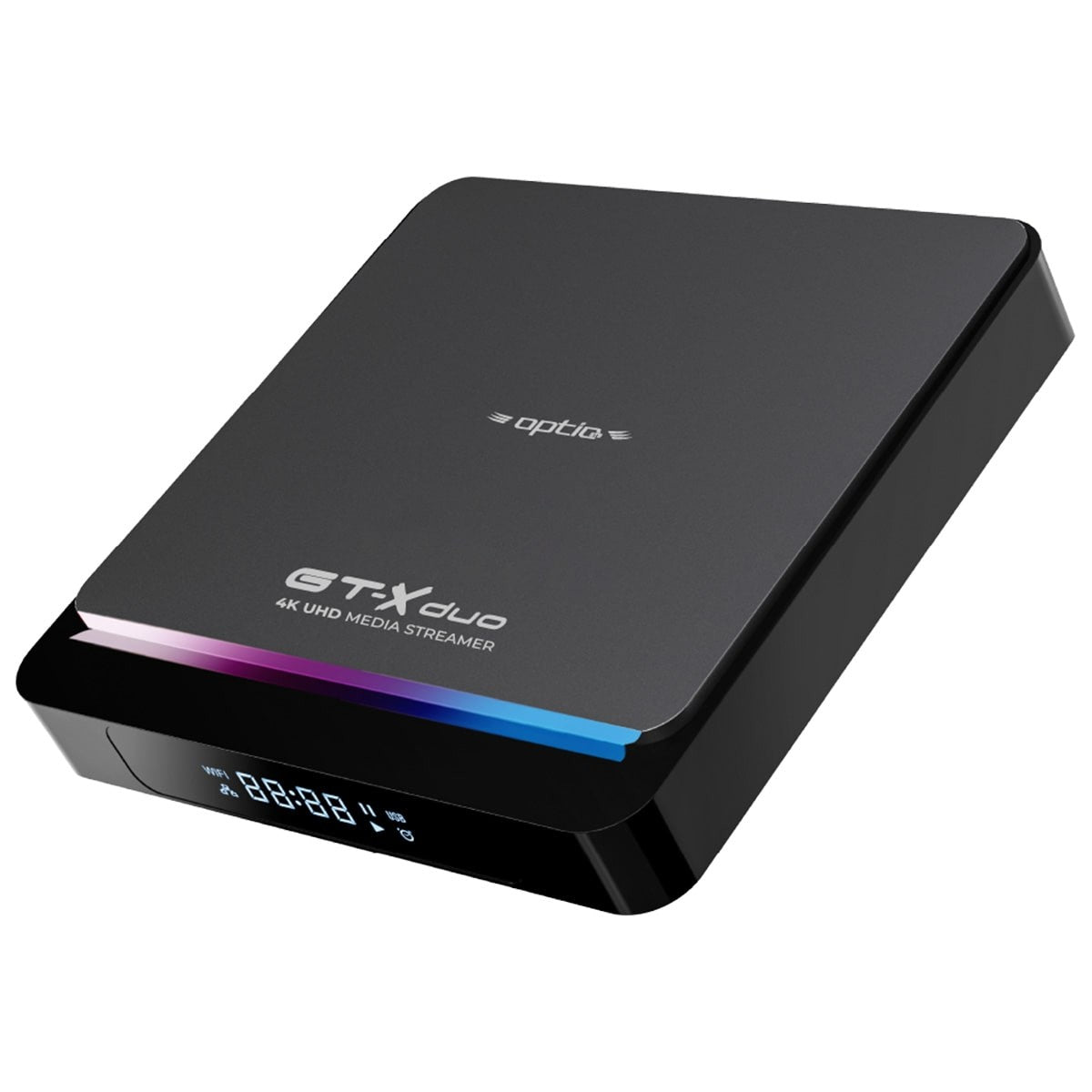 Optic STB GT-X Duo 4K UHD Android 9.0 IP-Receiver (Dual-WiFi, Bluetooth, MicroSD, HDMI, USB 3.0)